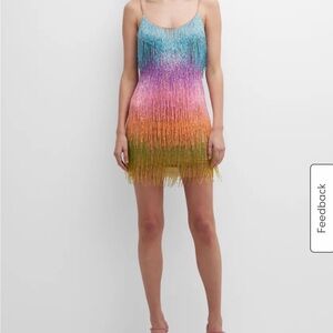 NWT: Liv Foster Colorful Fringe Mini Dress